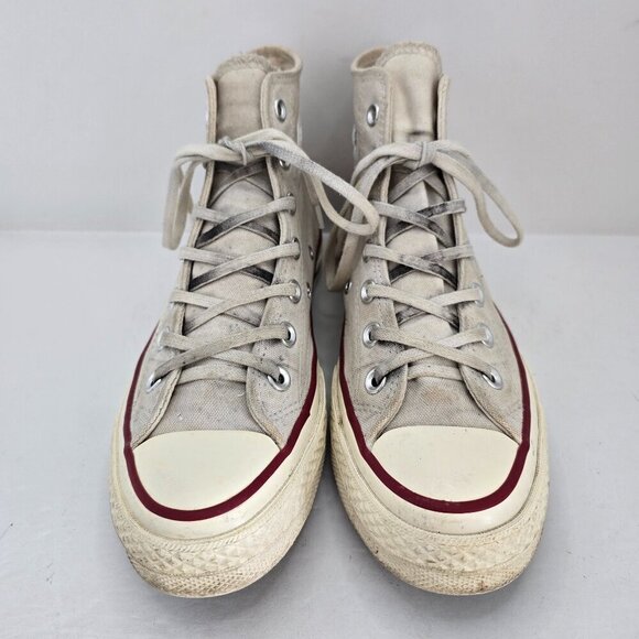Converse | Chuck 70 white canvas monochrome grunge hi-top sneakers WMS 7 - Picture 3 of 9